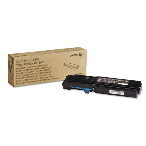 Image of Xerox® 106r02225 High-Yield Toner, 6,000 Page-Yield, Cyan