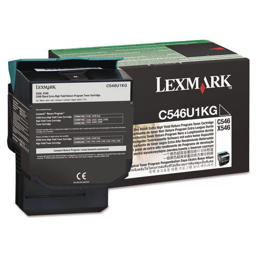Image of Lexmark C546u1kg Return Program Extra High-Yield Toner, 8,000 Page-Yield, Black