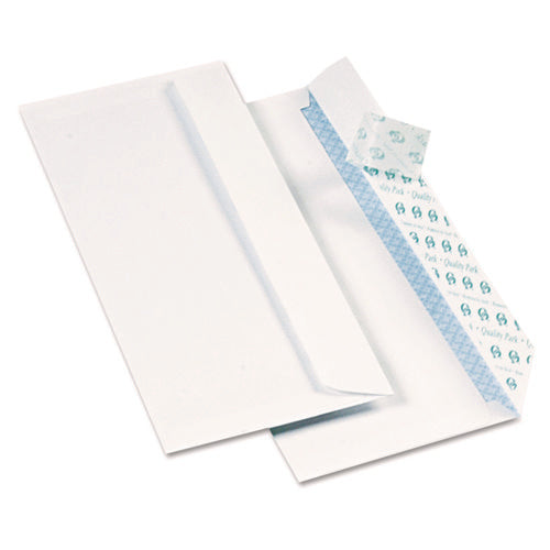 Image of Quality Park Redi-Strip Security Tinted Envelope, #10, Commercial Flap, Redi-Strip Heat-Resistant Closure, 4.13 x 9.5, White, 1,000/Box