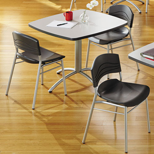 Image of Iceberg CafeWorks Cafe-Height Table, Square, 36" x 36" x 30", Gray/Silver