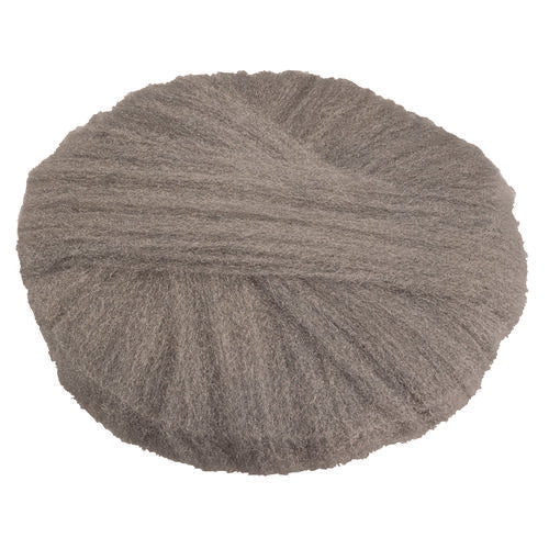 Image of GMT Radial Steel Wool Pads, Grade 0 (fine): Cleaning And Polishing, 17" Diameter, Gray, 12/carton