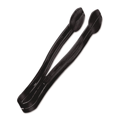 Image of WNA Plastic Tongs, 9", Black, 48/Carton