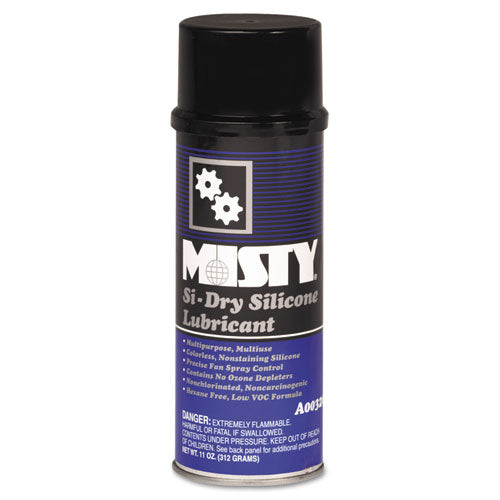 Image of Misty® Si-Dry Silicone Spray Lubricant, 11 oz Aerosol Can, 12/Carton