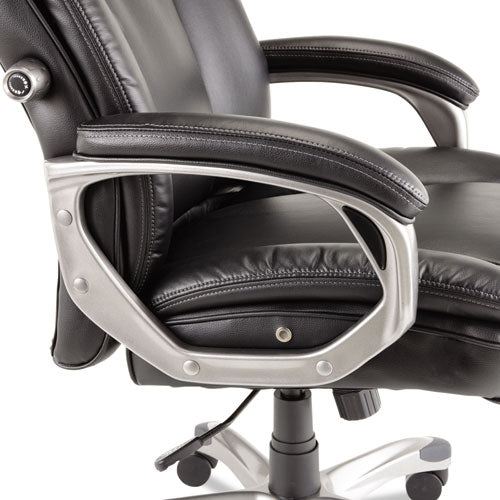 Image of Alera® Alera Veon Series Executive High-Back Bonded Leather Chair, Supports Up To 275 Lb, Black Seat/back, Graphite Base