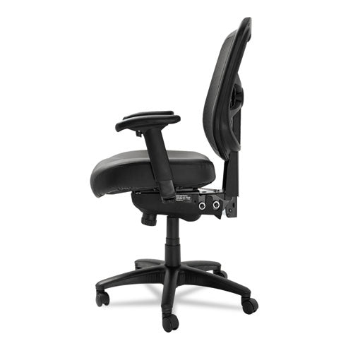 Image of Alera® Alera Elusion Series Mesh Mid-Back Multifunction Chair, Supports Up To 275 Lb, 17.7" To 21.4" Seat Height, Black