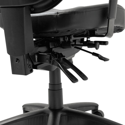 Image of Alera® Alera Elusion Series Mesh Mid-Back Multifunction Chair, Supports Up To 275 Lb, 17.7" To 21.4" Seat Height, Black