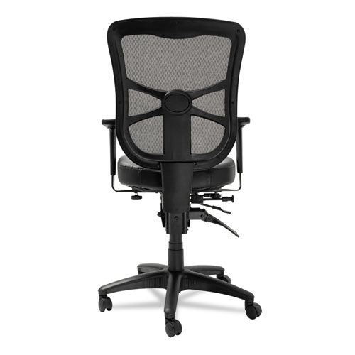Image of Alera® Alera Elusion Series Mesh Mid-Back Multifunction Chair, Supports Up To 275 Lb, 17.7" To 21.4" Seat Height, Black