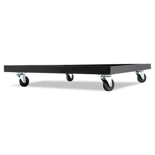 Image of Alera® Stacking Chair Dolly, Metal, 320 lb Capacity, 22.44" x 22.44" x 3.93", Black
