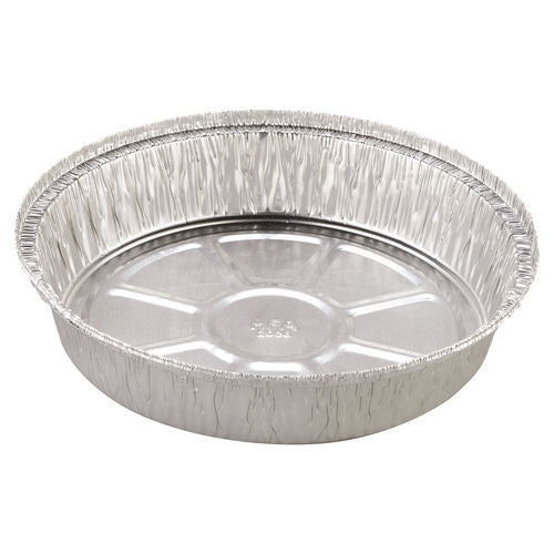 Image of HFA® Round Aluminum Container, 37 oz, 8" Diameter, Silver, 500/Carton