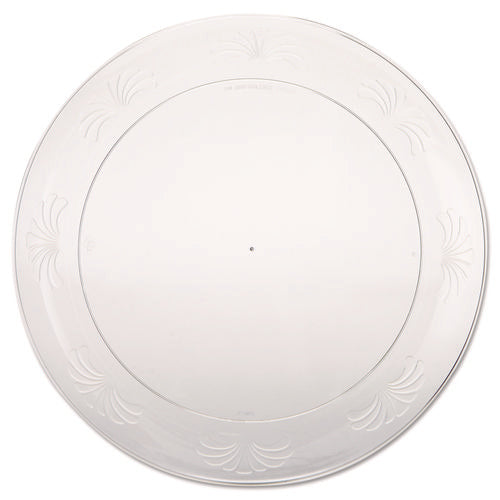 Image of WNA Designerware Plastic Plates, 9" dia, Clear, 10/Pack, 18 Packs/Carton