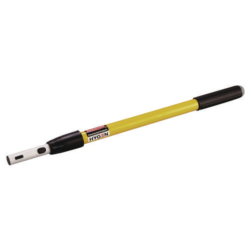 Image of Rubbermaid® Commercial HYGEN Hygen Quick-Connect Extension Handle, 20" To 40", Yellow/black