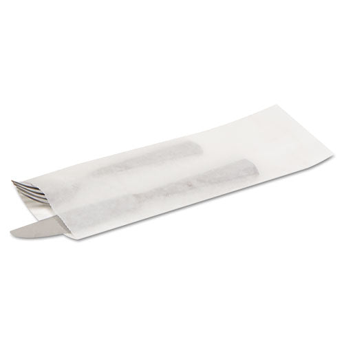 Image of Bagcraft Silverware Bags, 2.25" x 10" x 10", Translucent White, 2,000/Carton