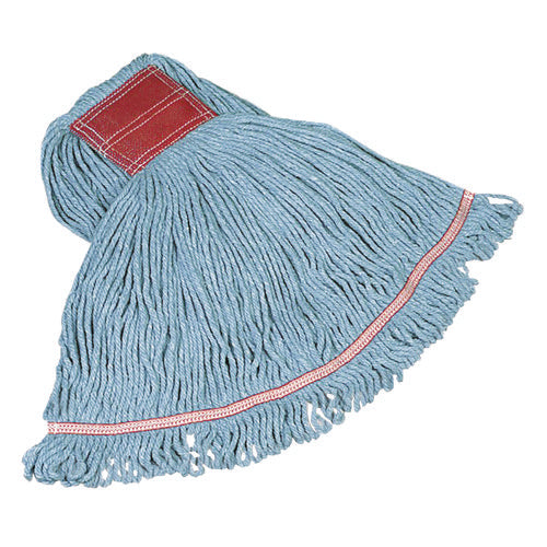 Image of Rubbermaid® Commercial Swinger Loop Wet Mop Heads, Cotton/synthetic, Blue, Large