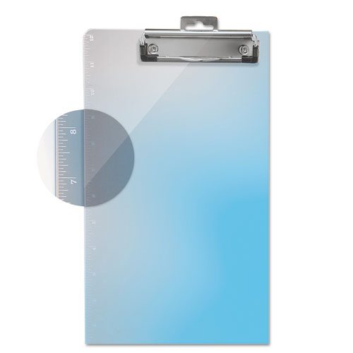 Image of Officemate Plastic Clipboards with 12" Ruler Markings, 0.5" Clip Capacity, Holds 8.5 x 11 Sheets, Clear
