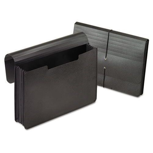 Image of Pendaflex® Expanding Portfolio, 5.25" Expansion, 1 Section, Elastic Cord Closure, Legal Size, Black