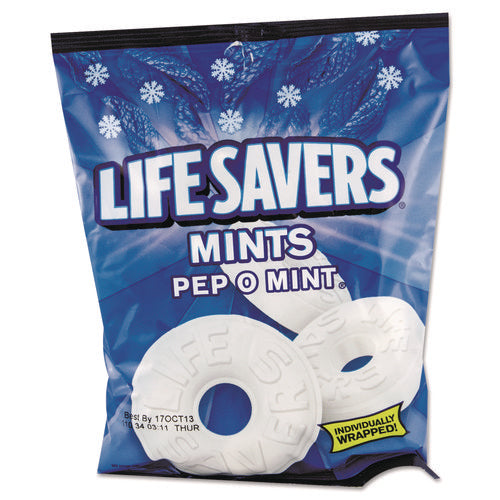 Image of LifeSavers® Hard Candy Mints, Pep-O-Mint, Individually Wrapped, 6.25 Oz Bag