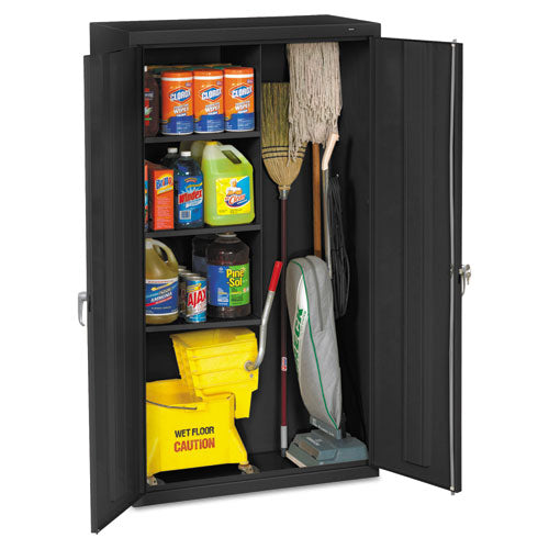 Image of Tennsco Janitorial Cabinet, 36w X 18d X 64h, Black