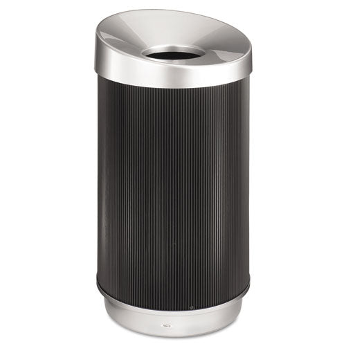 Image of Safco® At-Your-Disposal Vertex Receptacle, 38 gal, Polyethylene, Black