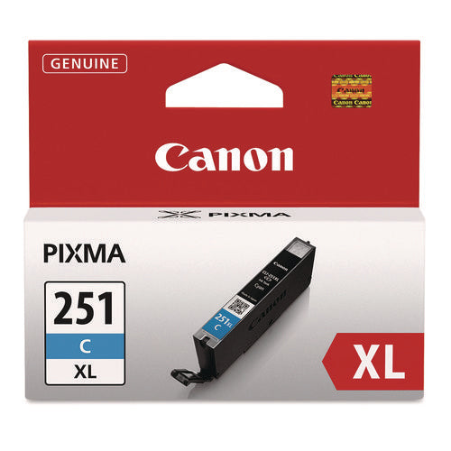 Image of Canon® 6449b001 (cli-251xl) Chromalife100+ High-Yield Ink, 695 Page-Yield, Cyan