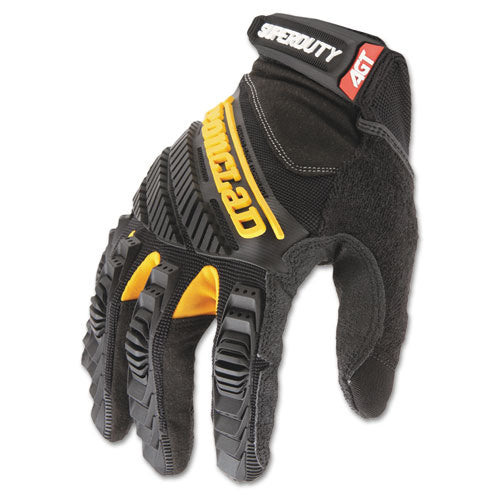 Image of Ironclad Superduty Gloves, Large, Black/yellow, 1 Pair