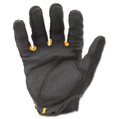 Image of Ironclad Superduty Gloves, Large, Black/yellow, 1 Pair