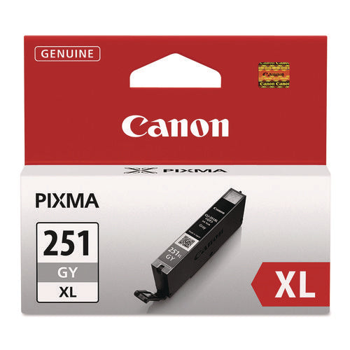 Image of Canon® 6452b001 (cli-251xl) Chromalife100+ High-Yield Ink, 3,350 Page-Yield, Gray