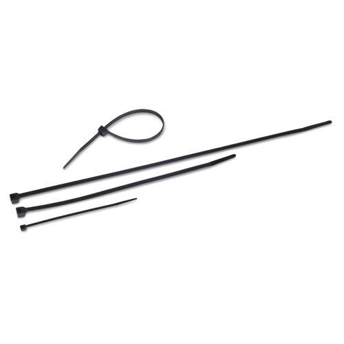Image of Tatco Nylon Cable Ties, 11 X 0.19, 50 Lb, Black, 500/pack