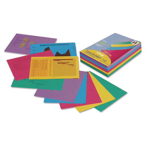 Image of Pacon® Array Colored Bond Paper, 24 lb Bond Weight, 8.5 x 11, Assorted Designer Colors, 500/Ream