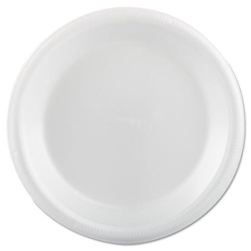 Image of Plastifar Foam Dinnerware, Plate, 9", White, 25/pack, 20 Packs/carton