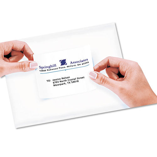 Image of Avery® Repositionable Shipping Labels w/SureFeed, Inkjet, 3.33 x 4, White, 150/Box
