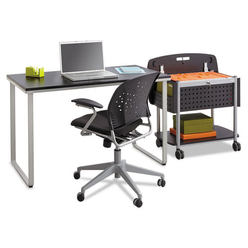 Image of Safco® Steel Desk, 47.25" X 24" X 28.75", Beech/white