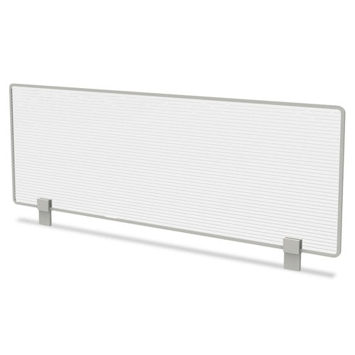 Image of Linea Italia® Trento Line Dividing Panel, Polycarbonate, 47.13w X 1.75d X 15.5h, Translucent