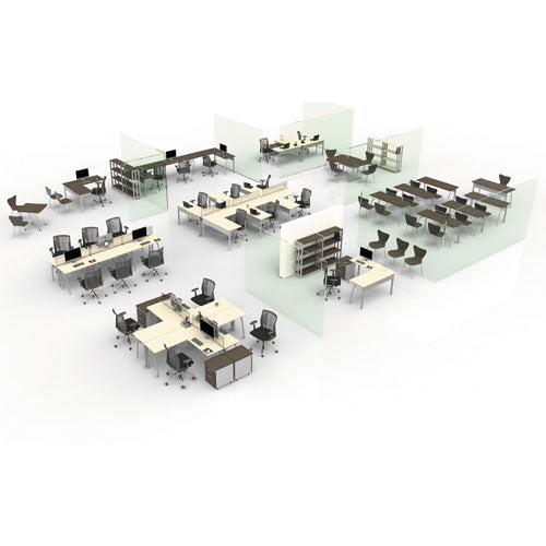 Image of Linea Italia® Trento Line Dividing Panel, Polycarbonate, 47.13w X 1.75d X 15.5h, Translucent
