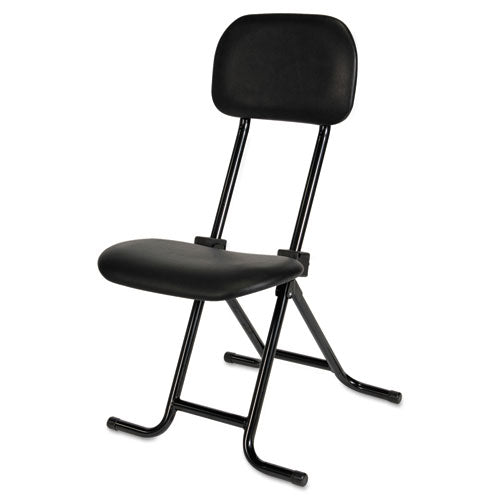 Image of Alera® Alera Il Series Height-Adjustable Folding Stool, Supports Up To 300 Lb, 27.5" Seat Height, Black