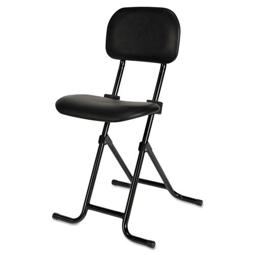Image of Alera® Alera Il Series Height-Adjustable Folding Stool, Supports Up To 300 Lb, 27.5" Seat Height, Black