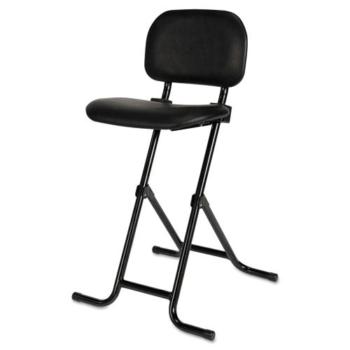 Image of Alera® Alera Il Series Height-Adjustable Folding Stool, Supports Up To 300 Lb, 27.5" Seat Height, Black