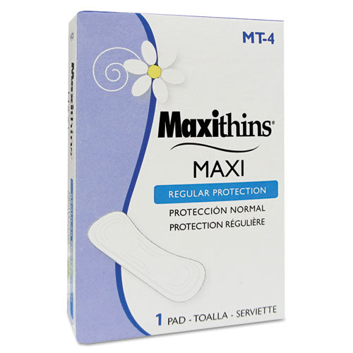 Image of HOSPECO® Maxithins Vended Sanitary Napkins #4, Maxi, 250 Individually Boxed Napkins/carton