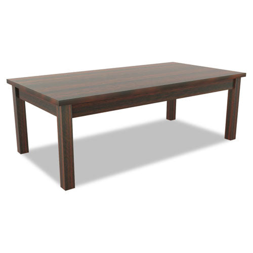 Image of Alera® Alera Valencia Series Occasional Table, Rectangle, 47.25w x 19.13d x 16.38h, Mahogany