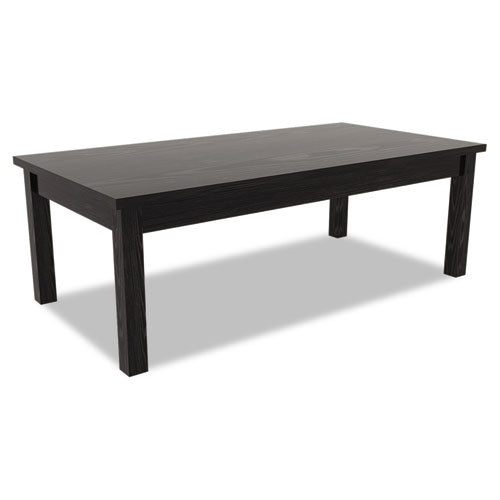 Image of Alera® Alera Valencia Series Occasional Table, Rectangle, 47.25w X 19.13d X 16.38h, Black