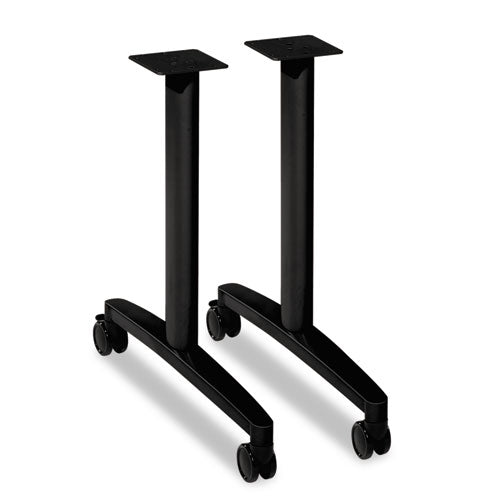 Image of HON® Huddle T-Leg Base for 24" and 30" Deep Table Tops, 39.25w x 23.5d x 23.38h, Black
