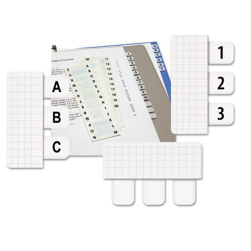 Image of Redi-Tag® Legal Index Tabs, Preprinted Alpha: A to Z, 1/12-Cut, White, 0.44" Wide, 104/Pack