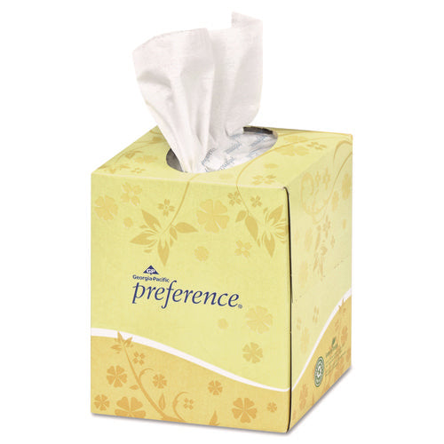 Image of Georgia Pacific® Professional Pacific Blue Select Cube Box Facial Tissue, 2-Ply, White, 100 Sheets/box, 36 Boxes/carton