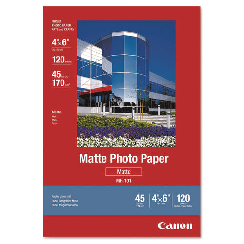 Image of Canon® Matte Photo Paper, 4 X 6, Matte White, 120/pack