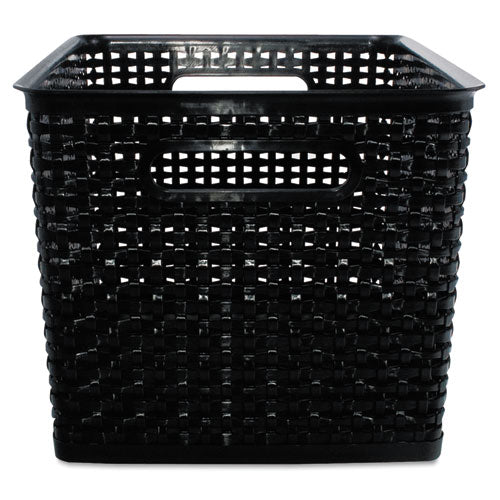 Image of Advantus Weave Bins, 13.88 X 10.5 X 8.75, Black, 2/pack