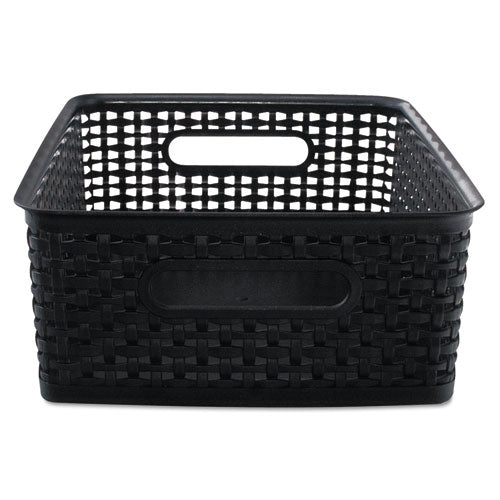 Image of Advantus Weave Bins, 14.25 X 10.25 X 4.75, Black, 2/pack