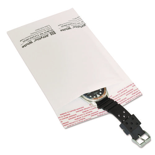 Image of Sealed Air Jiffylite Self-Seal Bubble Mailer, #0, Barrier Bubble Air Cell Cushion, Self-Adhesive Closure, 6 x 10, White, 200/Carton