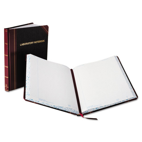 Image of Boorum & Pease® Laboratory Notebook, Data/Lab-Record Format, Black/Red Cover, (150) 10.38 x 8.13 Sheets