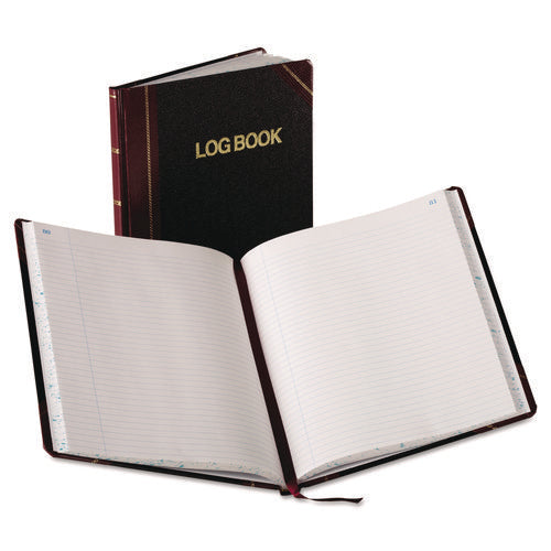 Image of Boorum & Pease® Log Book, List-Management Format with Medium/College Ruling, Black/Red Cover, (150) 10.13 x 7.78 Sheets