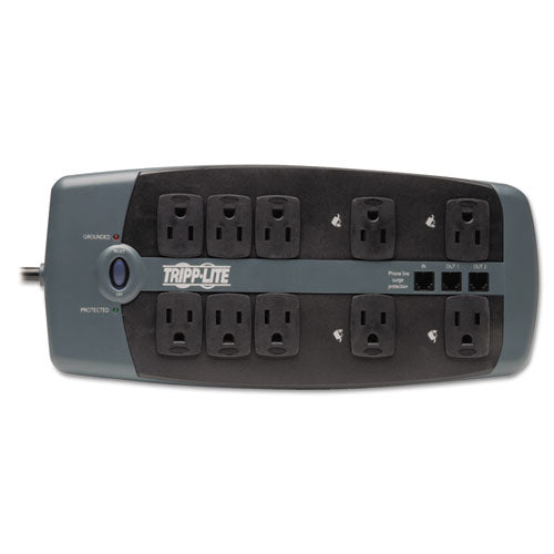 Image of Tripp Lite by Eaton Protect It! Surge Protector, 10 AC Outlets, 8 ft Cord, 2,395 J, Black