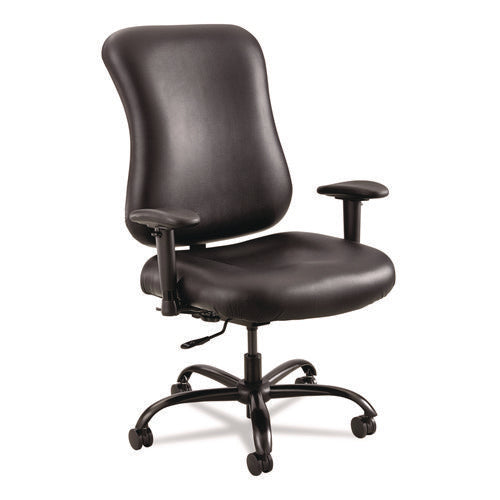 Image of Safco® Optimus High Back Big And Tall Chair, Vinyl, Supports Up To 400 Lb, 19" To 22" Seat Height, Black